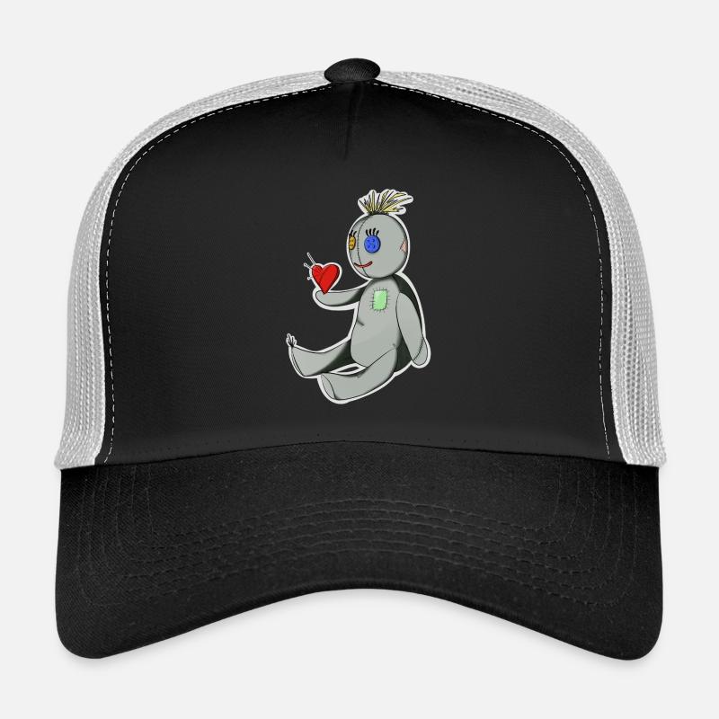 La Poupee Vaudou - Casquette trucker  - noir/gris pierre