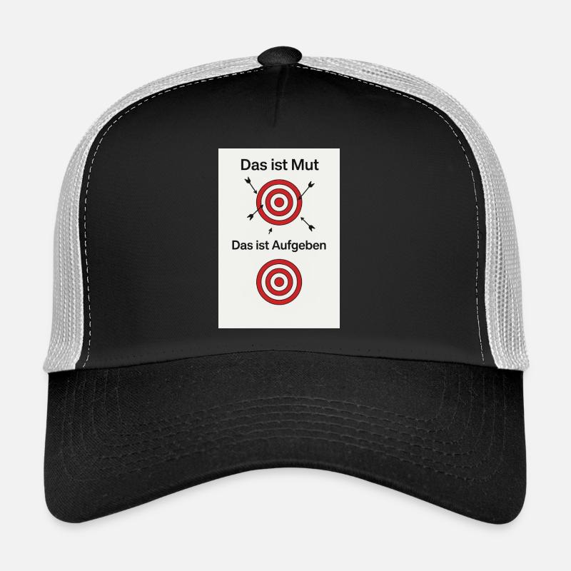 Courage to try - Trucker Cap - black/stone grey
