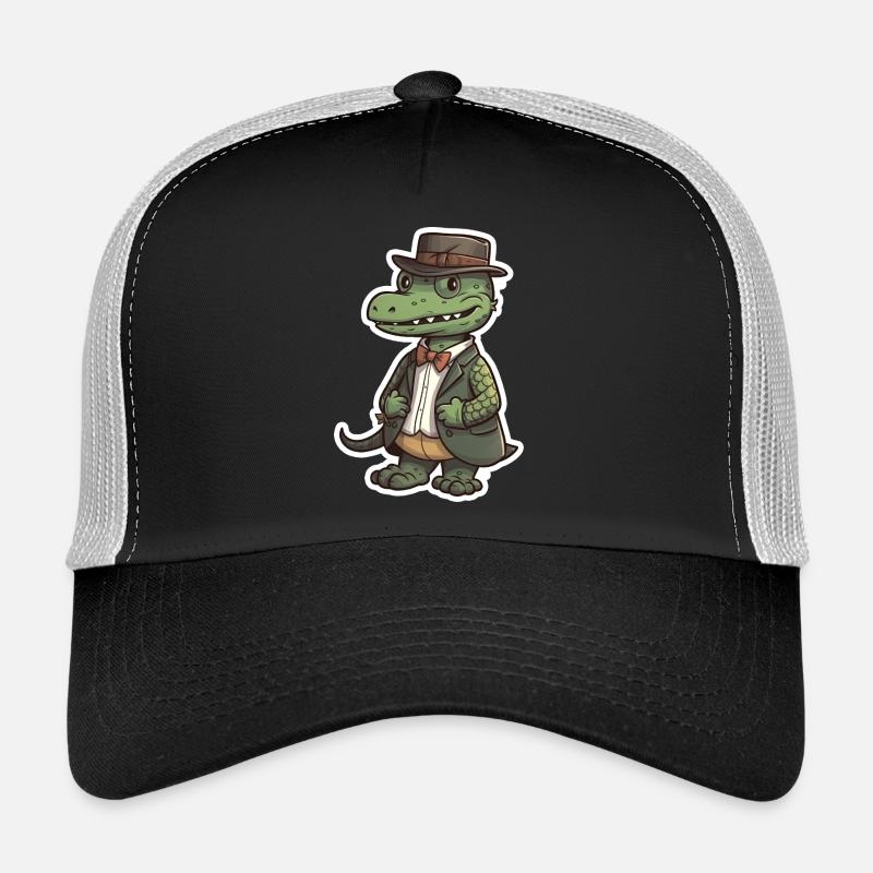 Ein süßes Krokodil mit Fliege Trucker Cap