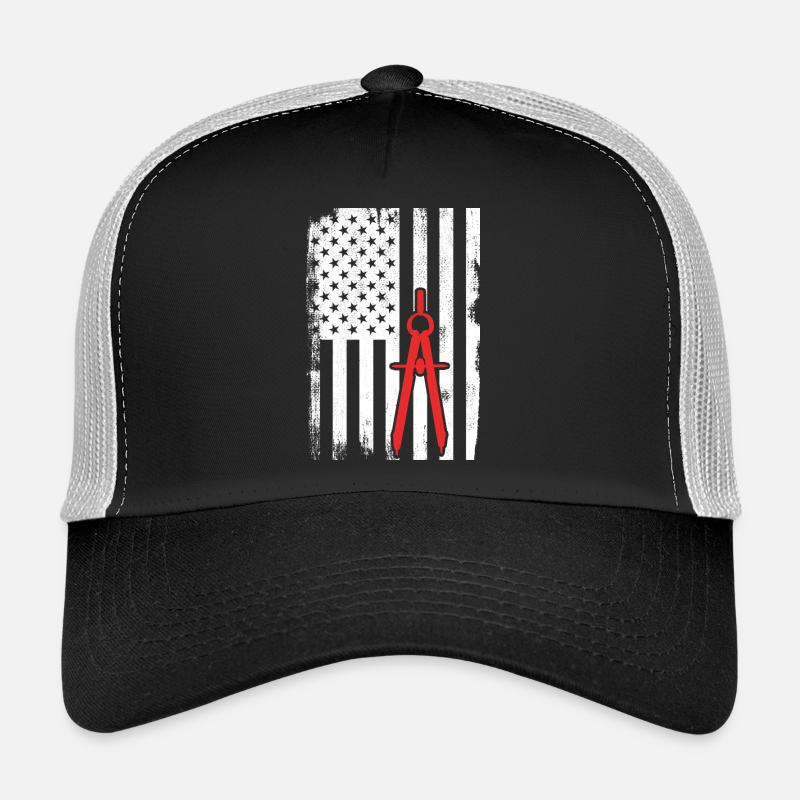 Architecture USA Drapeau Casquette trucker 