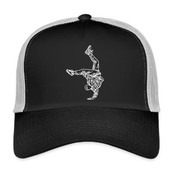 Breakdancer Skizze - Trucker Cap - Schwarz/Steingrau - Vorne