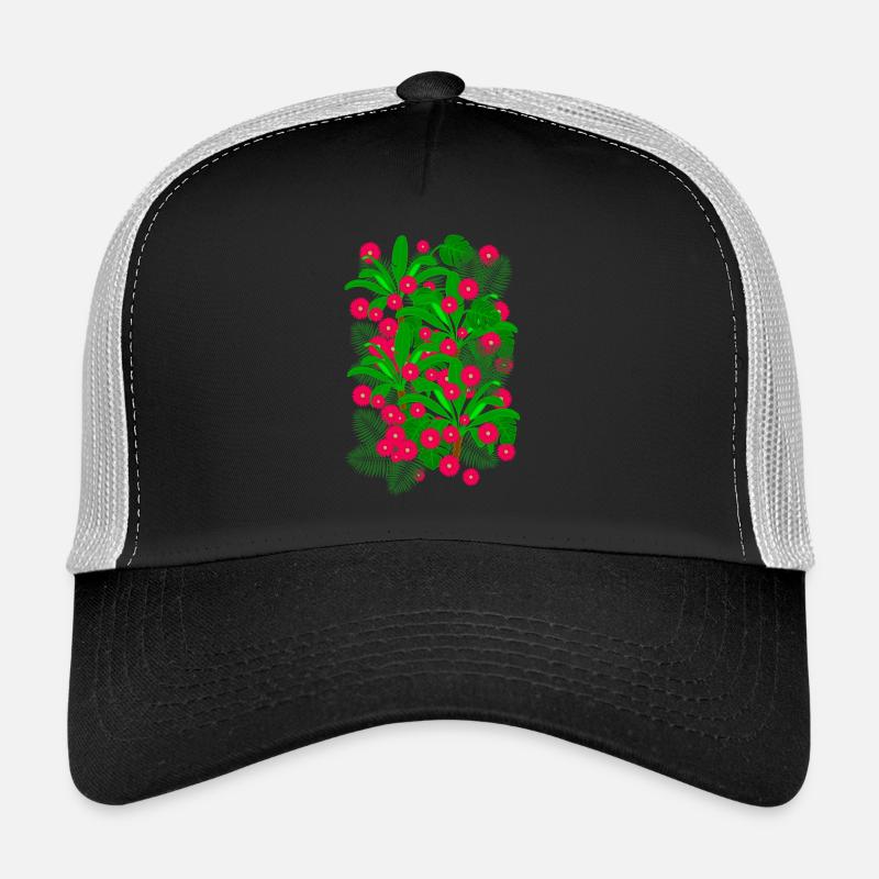 Flowers Forest - Trucker Cap - black/stone grey