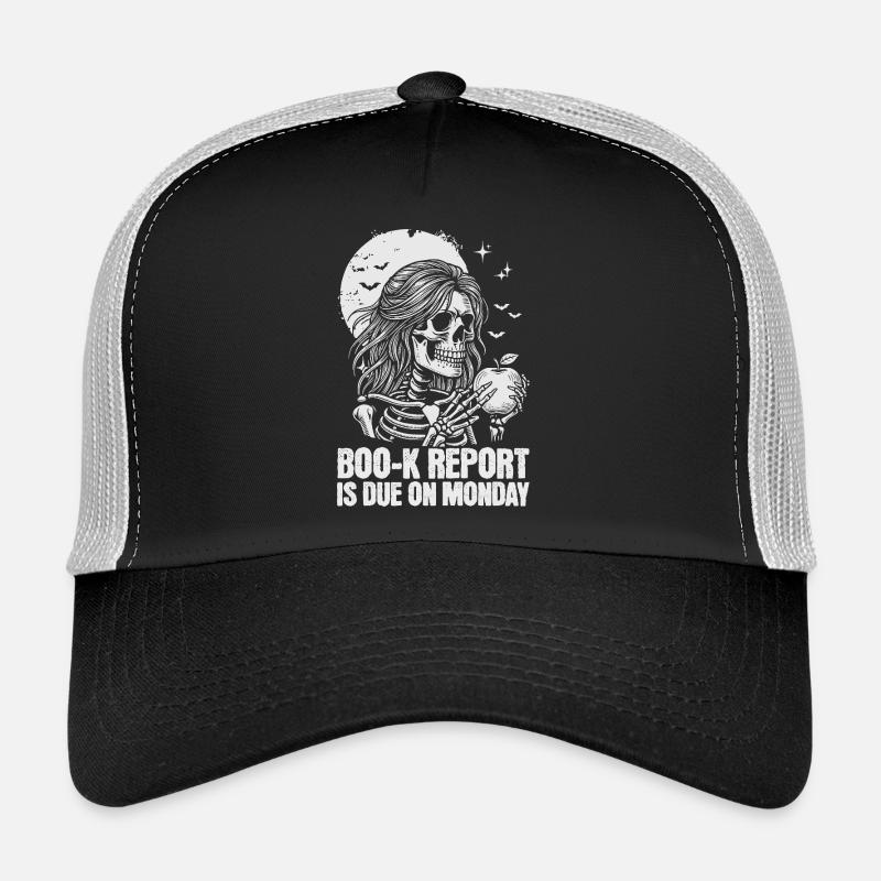 Funny Teacher Skeleton Halloween Classroom Trucker Cap