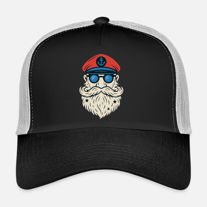 Hipster Rocker Bart Motorrad Totenkopf Geschenk Trucker Cap