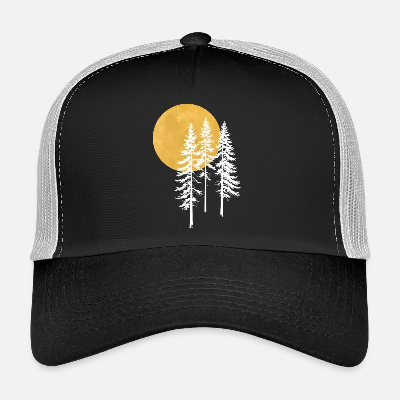 Sunlit Pines Silhouette Trucker Cap