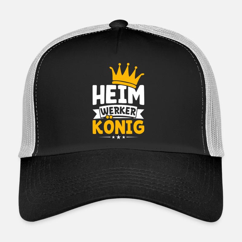 Home Improvement King – Funny Craftsman Design - Trucker Cap - black/stone grey