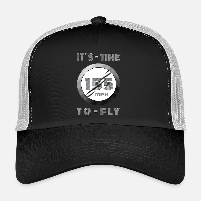 Temps de course 155 mph Design rétro Casquette trucker 