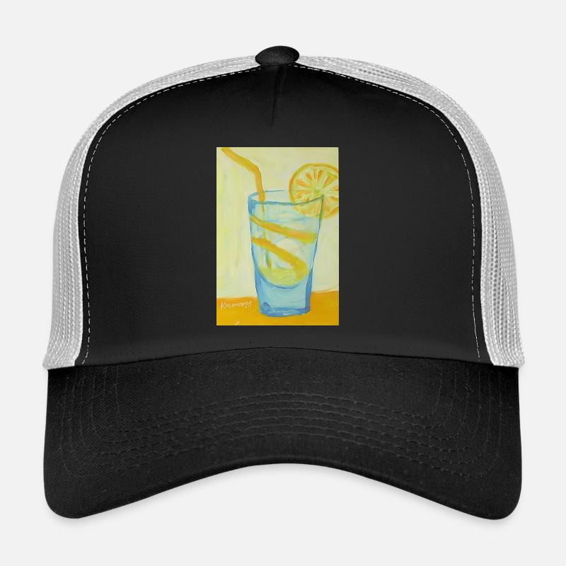Cocktail au verre de citron Casquette trucker 