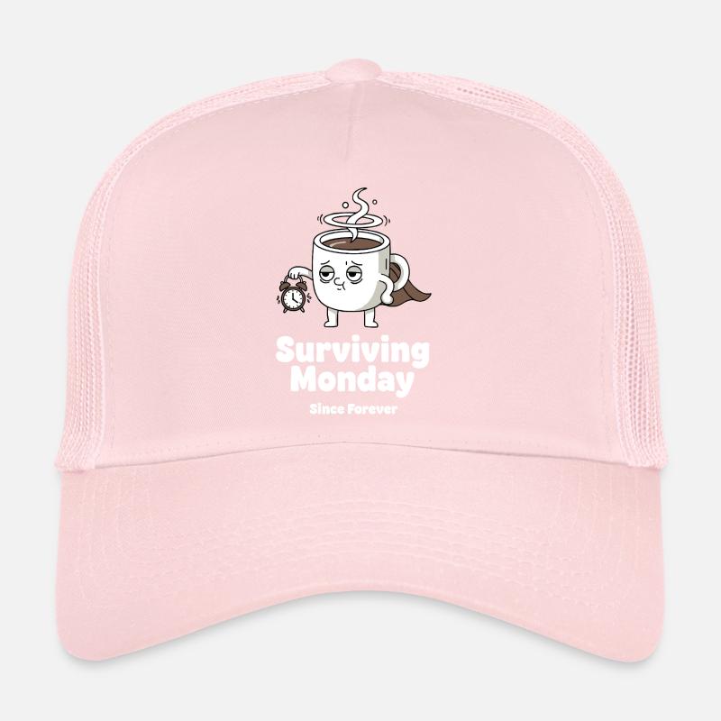 Montagsüberleben Kaffeebecher Held Trucker Cap