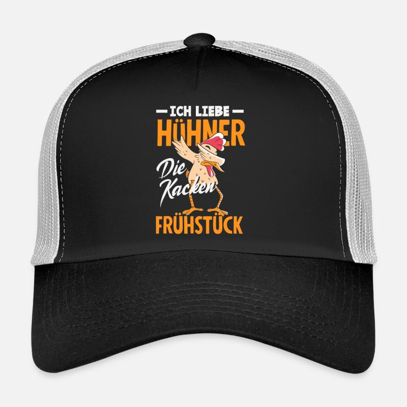 J’adore les poulets – ils font caca au petit-déjeuner Casquette trucker 