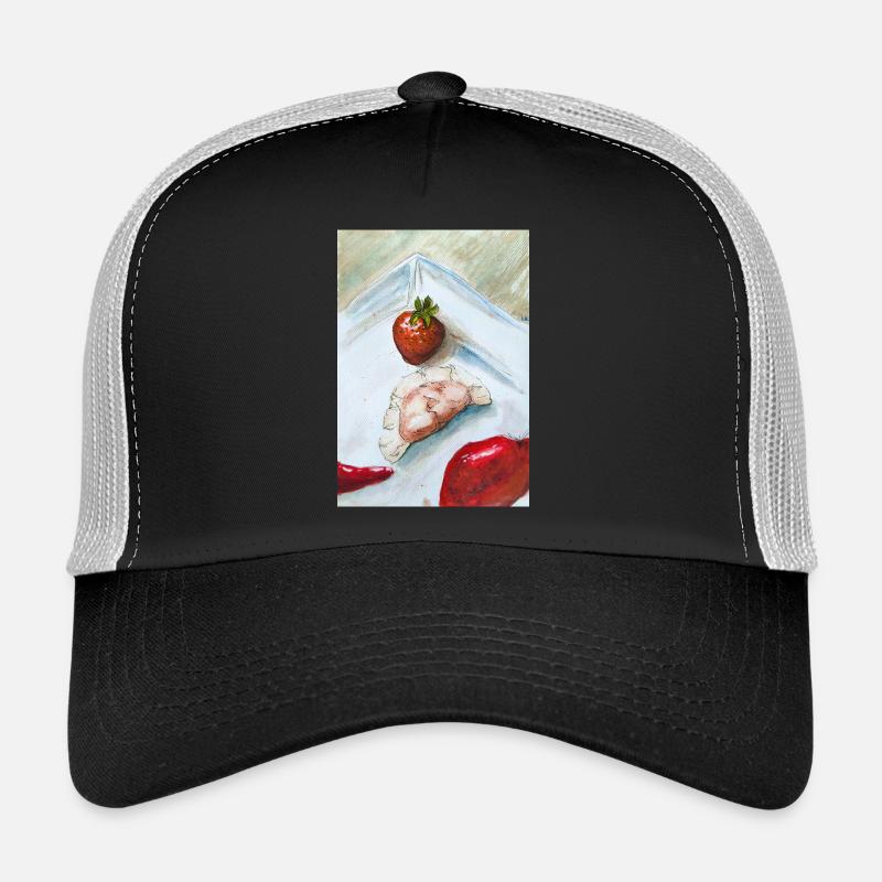 Erdbeer-Ingwer-Stillleben Trucker Cap