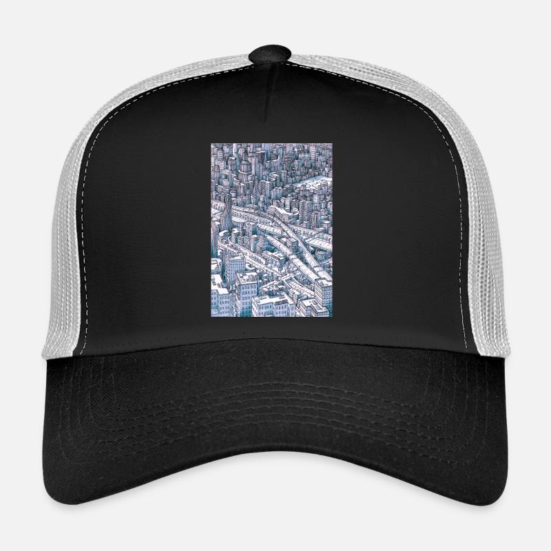 Central Park NYC - Casquette trucker  - noir/gris pierre