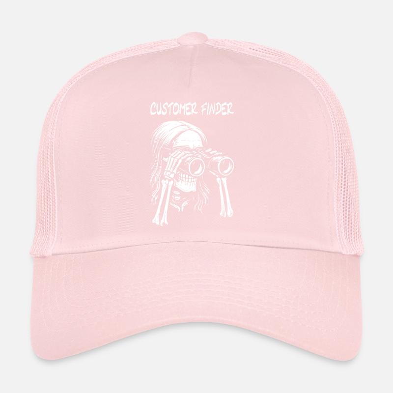 Chercheur de clients Jumelles squelettes Conception rocheuse Casquette trucker 