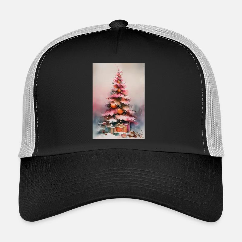 Aquarellpastell-Weihnachtsbaum Trucker Cap