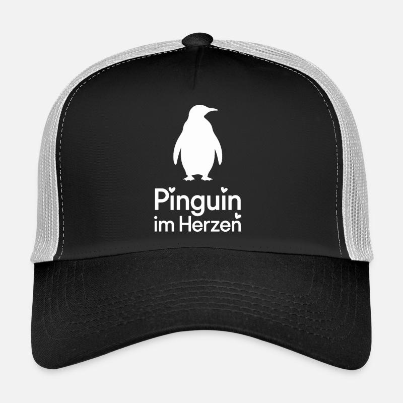 Penguin In The Heart Cute Penguin Saying For Trucker Cap