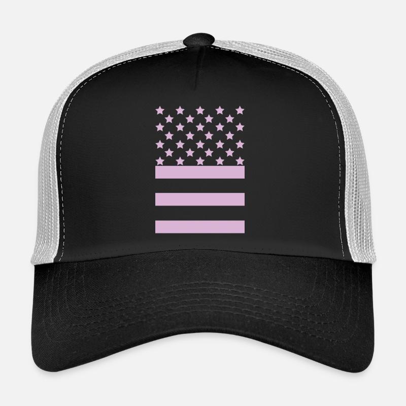 Drapeau Rose – Design Stars & Stripes Casquette trucker 