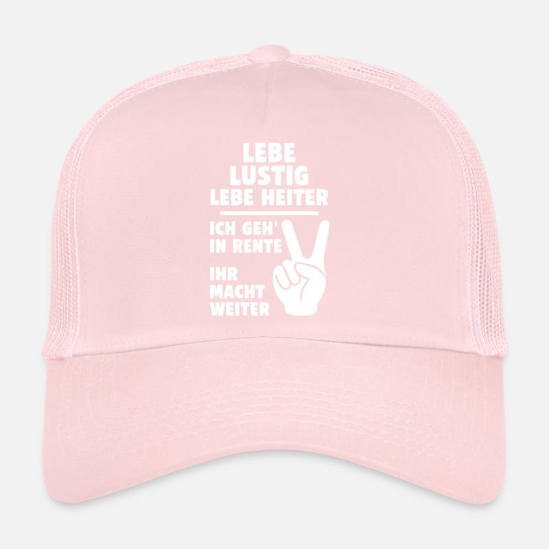 Funny pension message with peace sign Trucker Cap