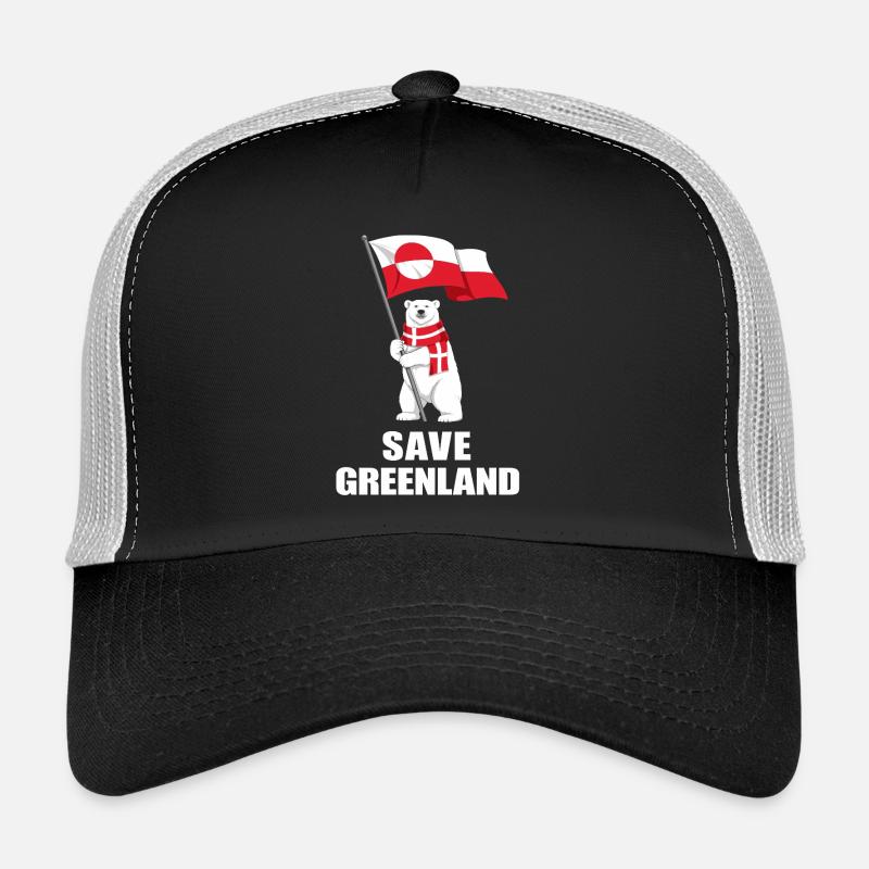 Polar Bear Flag Save Greenland Trucker Cap