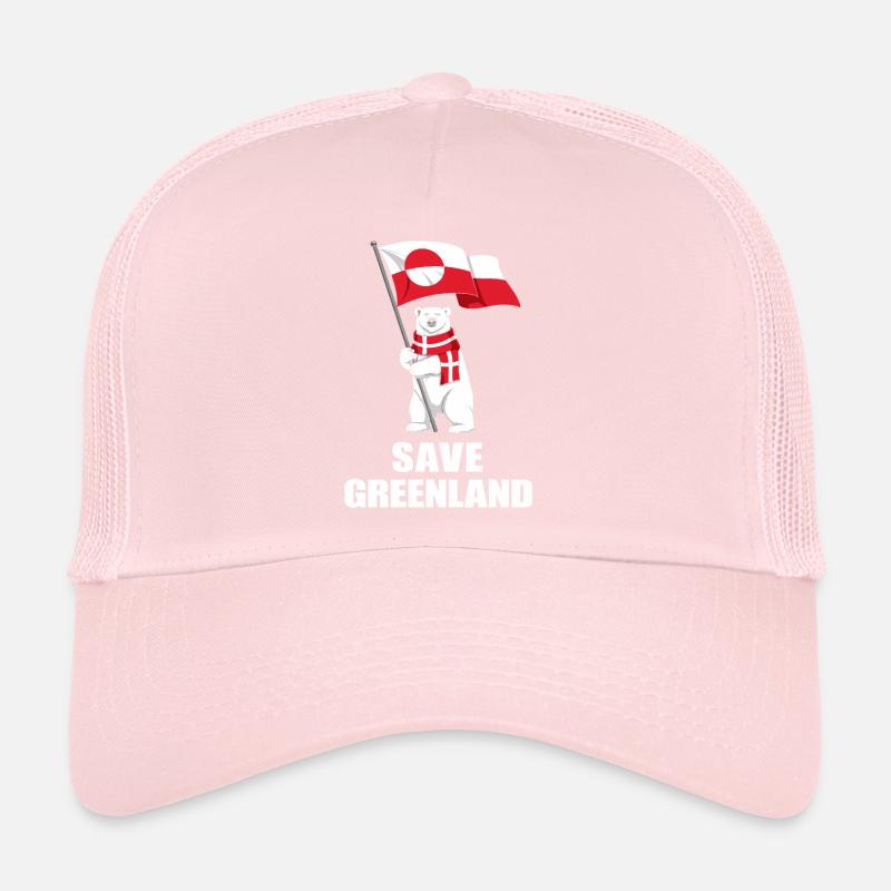 Polar Bear Flag Save Greenland Casquette trucker 