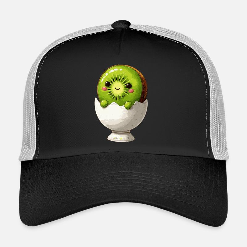 Kiwifruit in eggshell smile Trucker Cap