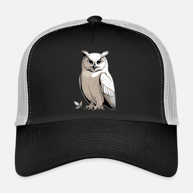 Eulenportrait mit ernster Mimik Trucker Cap
