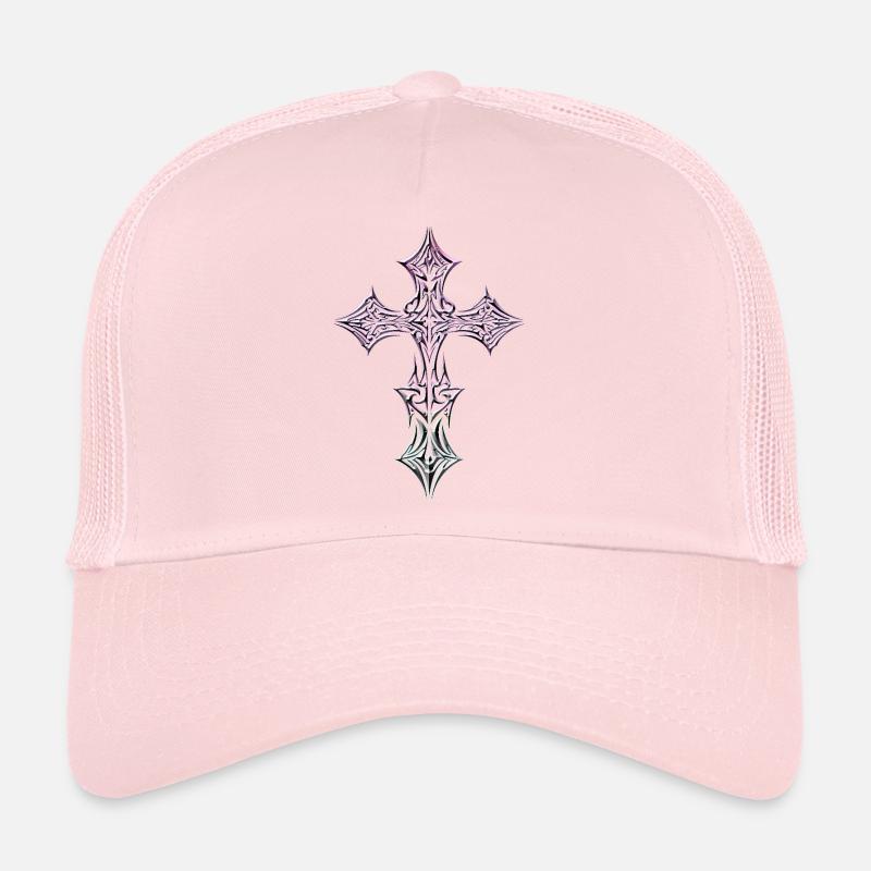 Gradient de croix filigrané orné Casquette trucker 