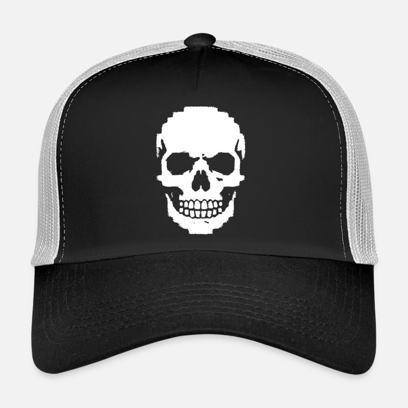 Pixel Art du Crâne Casquette trucker 