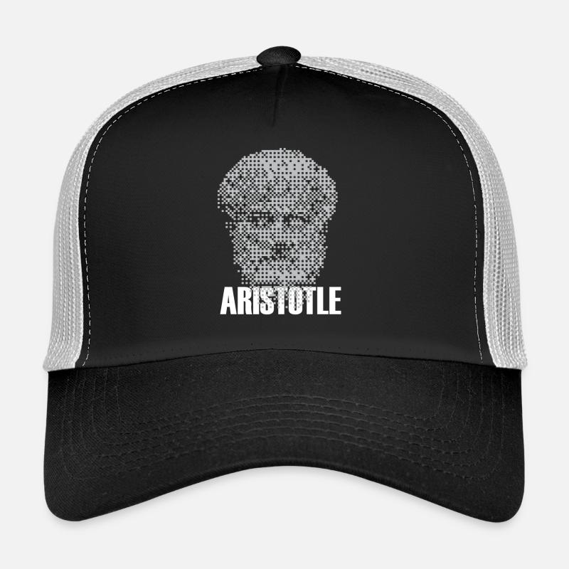 Pixel Aristoteles-Kopf-Mosaik Trucker Cap