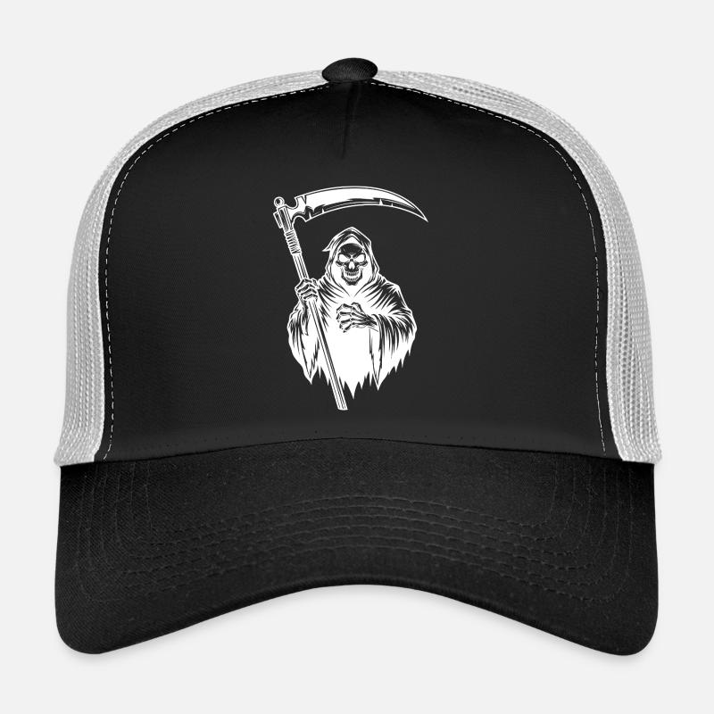 Der Sensenmann Reaper Design Skull Version Trucker Cap