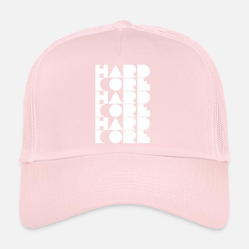 Hardcore Grid Typography Trucker Cap