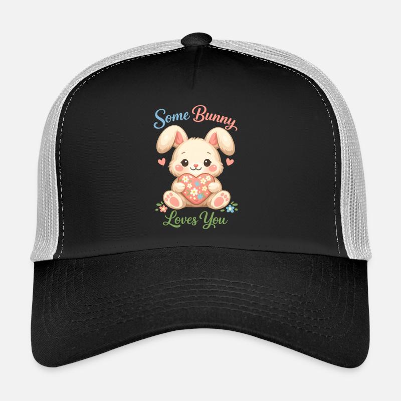 Cute Easter bunny with colorful egg Trucker Cap