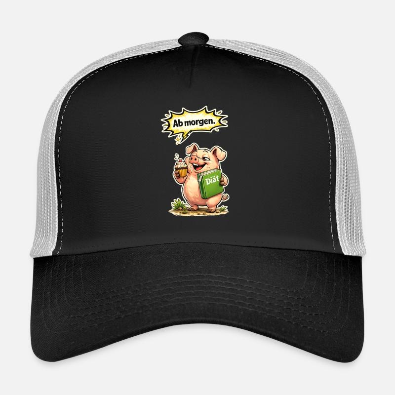 Lustiges Schwein Diät Spruch Geschenk Trucker Cap