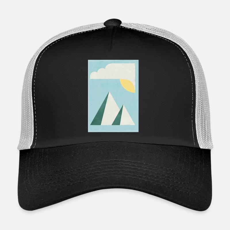 Montagnes - Casquette trucker - noir/gris pierre