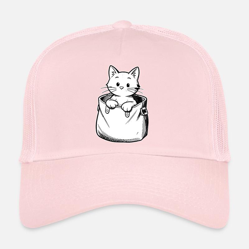Illustration du chaton dans une bourse Casquette trucker 