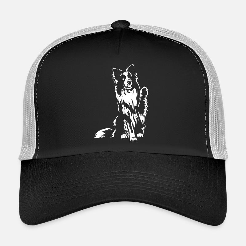 Border Collie « Édition Noire » - Casquette trucker  - noir/gris pierre