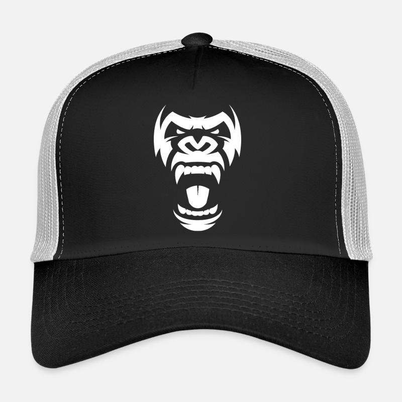 Aggressive Gorilla Silhouette Trucker Cap