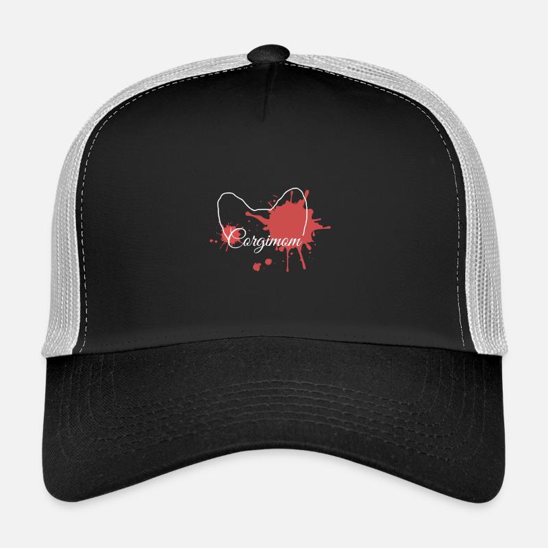 Corgimom Red Splash Trucker Cap