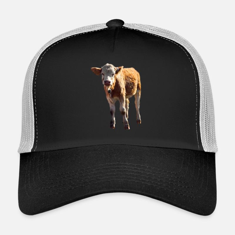 cow kuh calf kalb beef - Trucker Cap - Schwarz/Steingrau