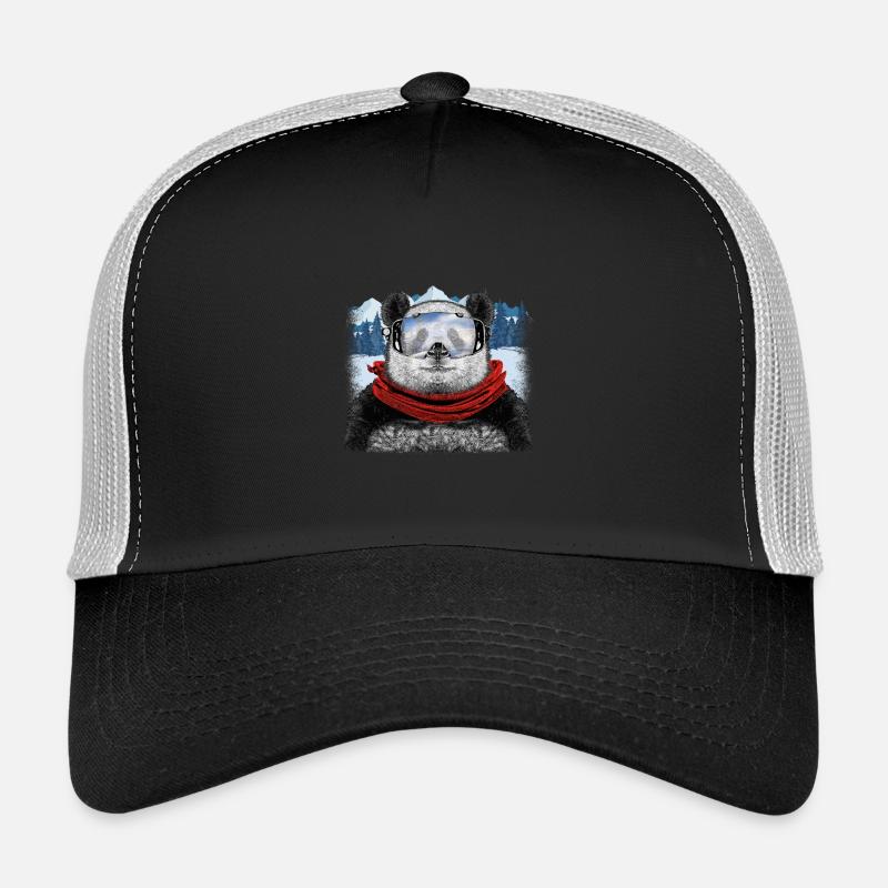 panda de ski - Casquette trucker  - noir/gris pierre