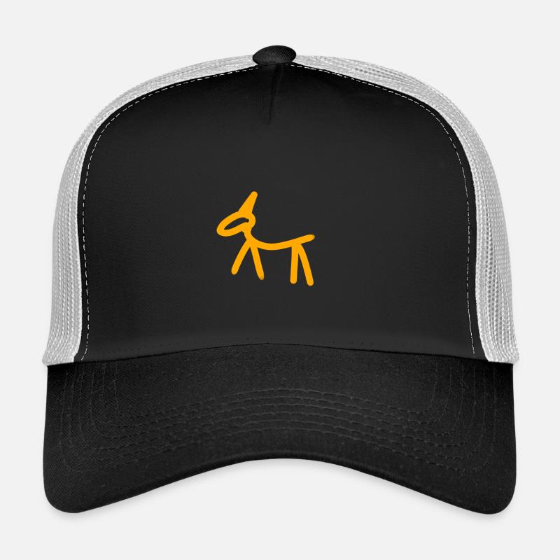 Caves painting - Trucker Cap - black/stone grey