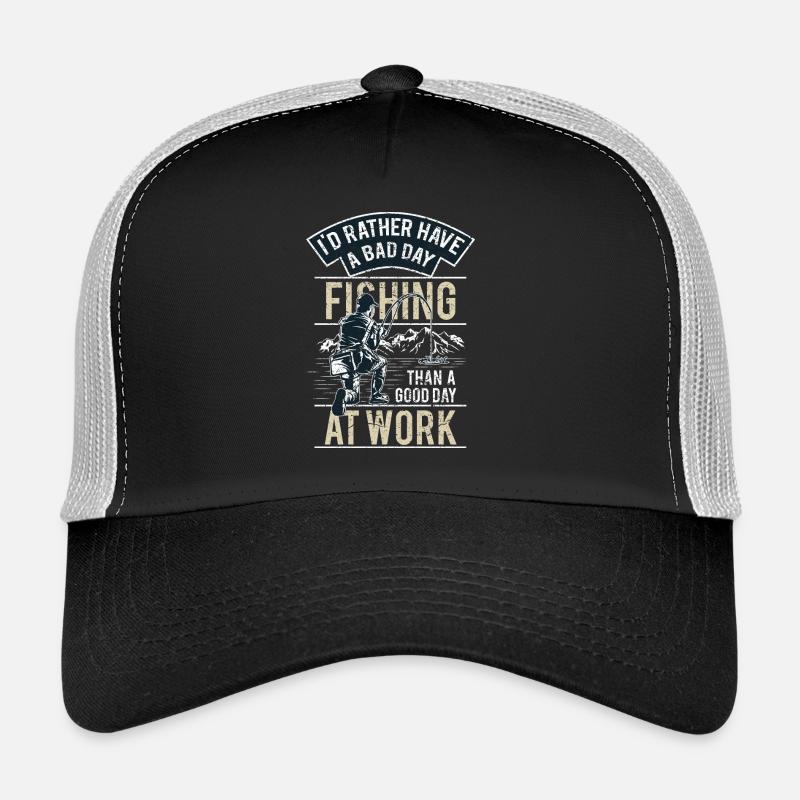 FISHING - Funny Angler Shirt Father's Day Gift - Trucker Cap - black/stone grey