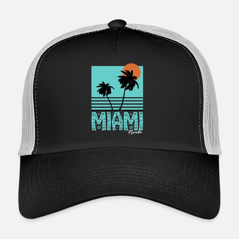 Miami Florida Palmen Sonne Geschenkidee Trucker Cap