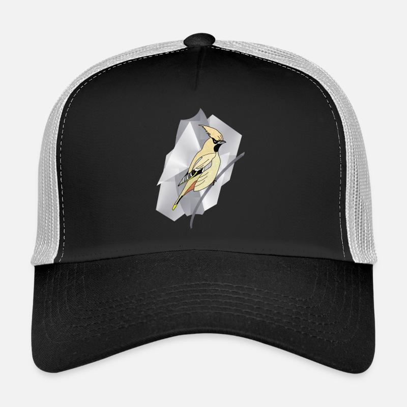 Der Vogel des Waxwing - Trucker Cap - Schwarz/Steingrau