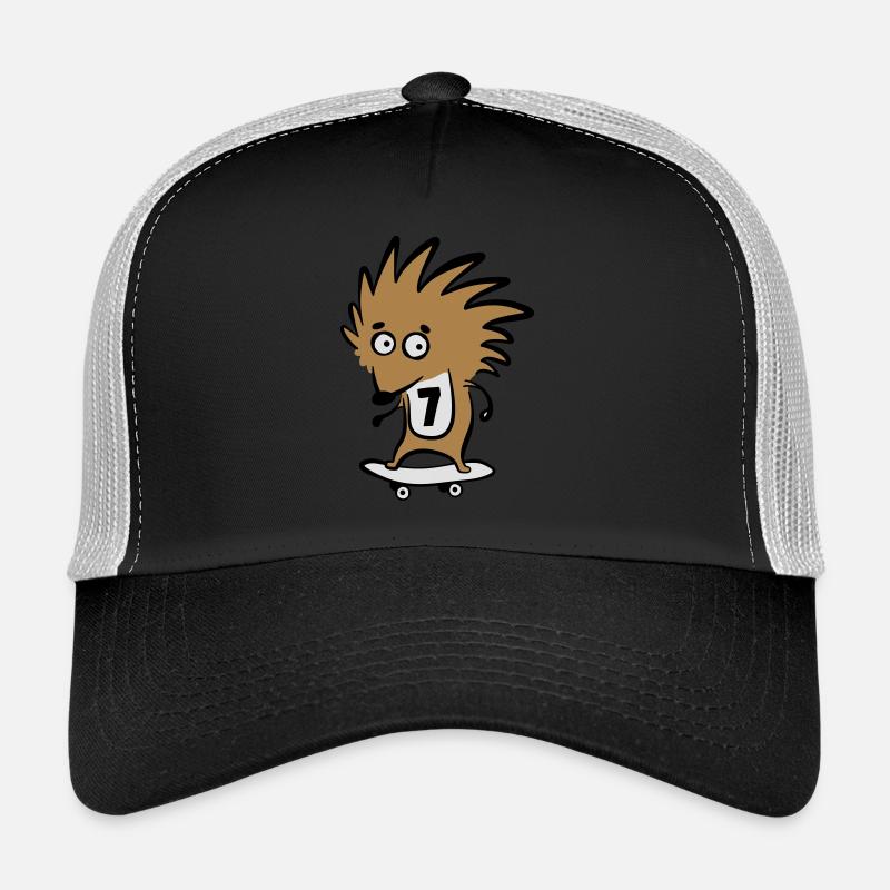Skate Igel "Knut Heinrich" mit Startnummer 7 Trucker Cap