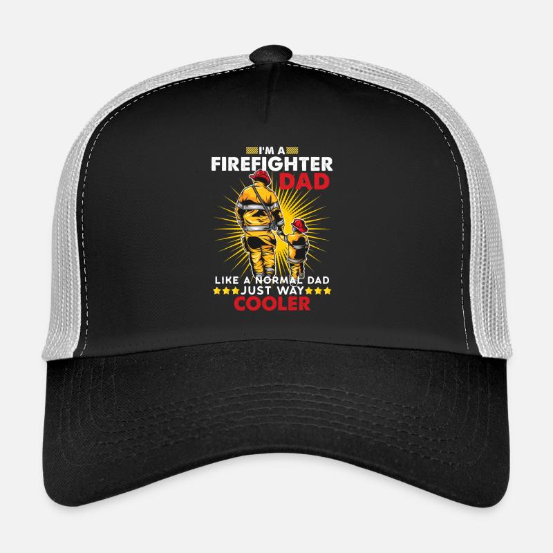 Firefighter dad firefighter fireman Trucker Cap