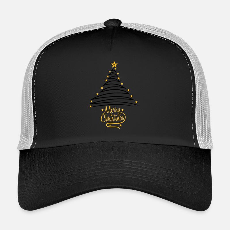 logo fir tree christmas tree fir starry happy Trucker Cap