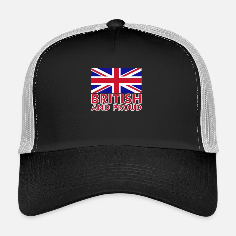 British and Proud - Trucker Cap - black/stone grey