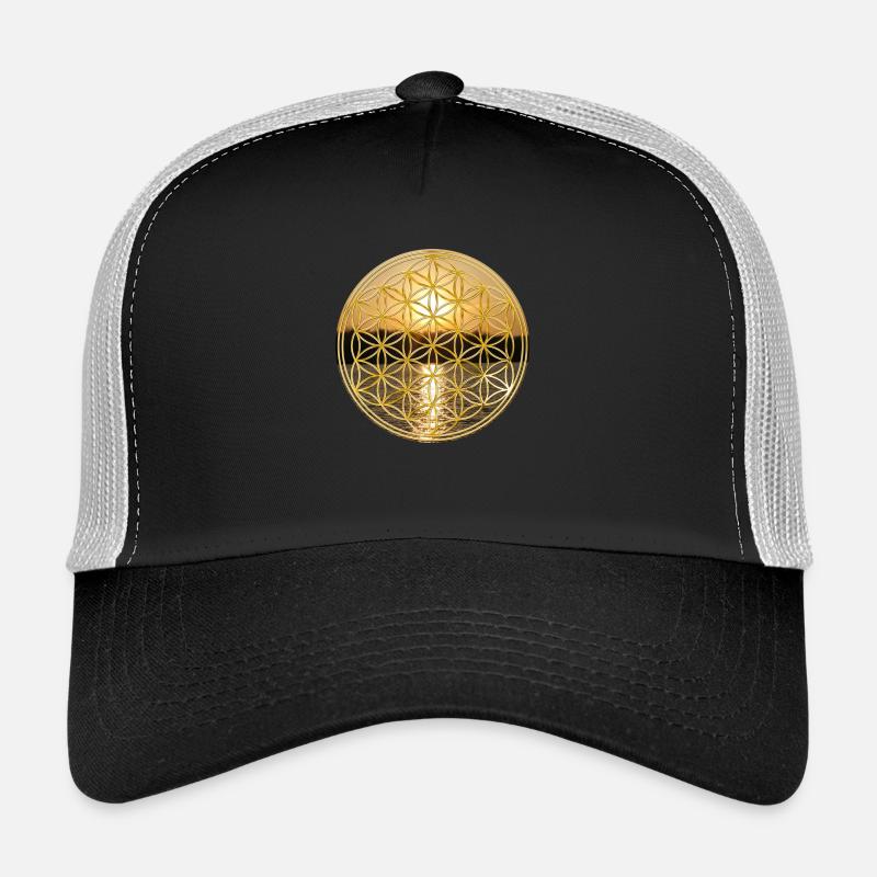 Fleur de coucher du soleil de la vie Casquette trucker 