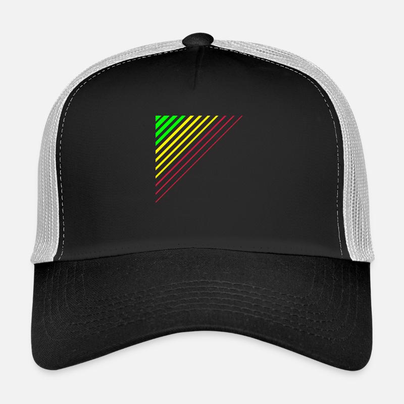 diagonal lines in colored Trucker Cap
