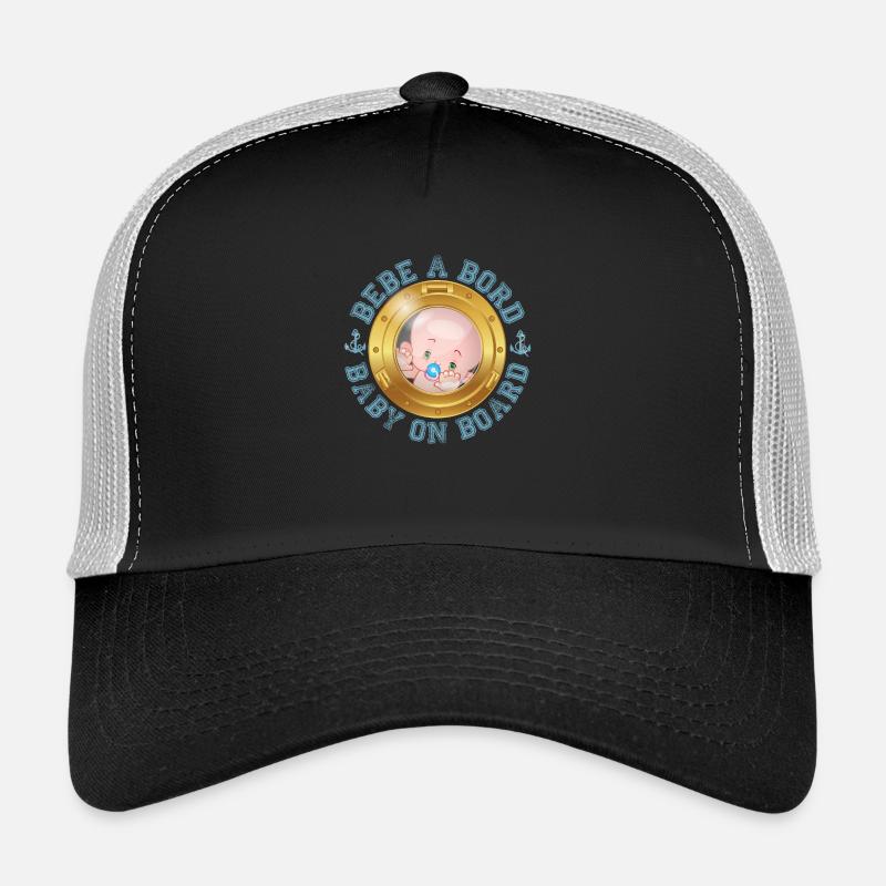 Bébé à bord - Casquette trucker  - noir/gris pierre